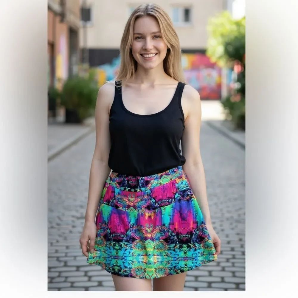 Dona Jo Colorful Women's Tennis Skort
